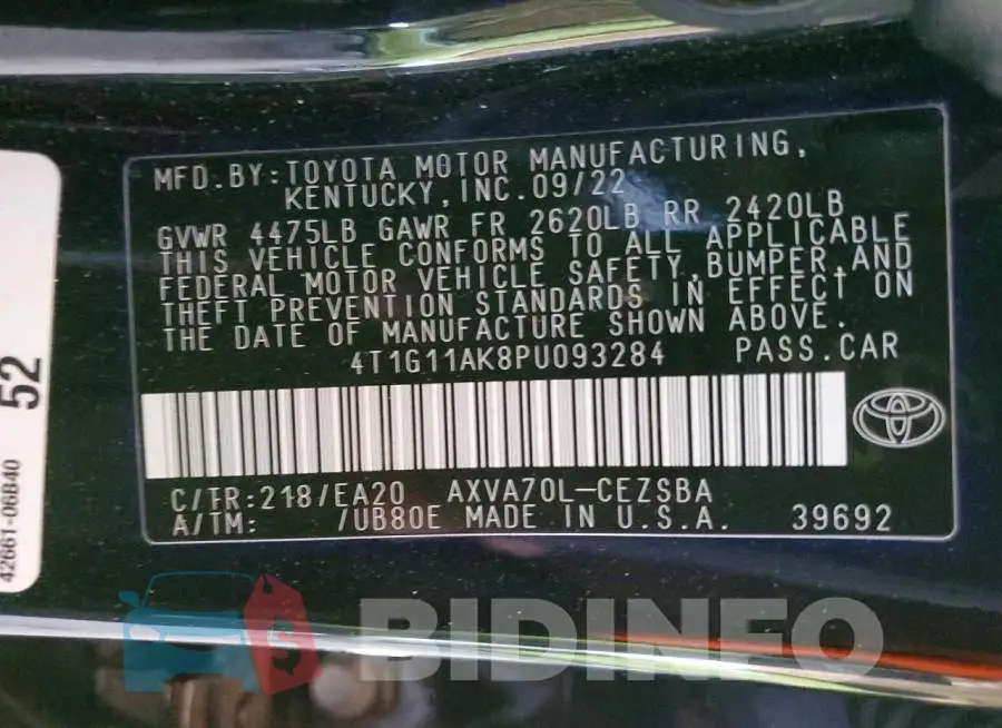 4T1G11AK8PU093284 Photo# 12
