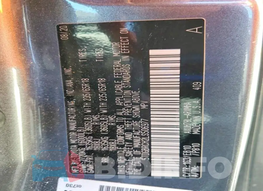 5TDGBRCH2LS506977 Photo# 13