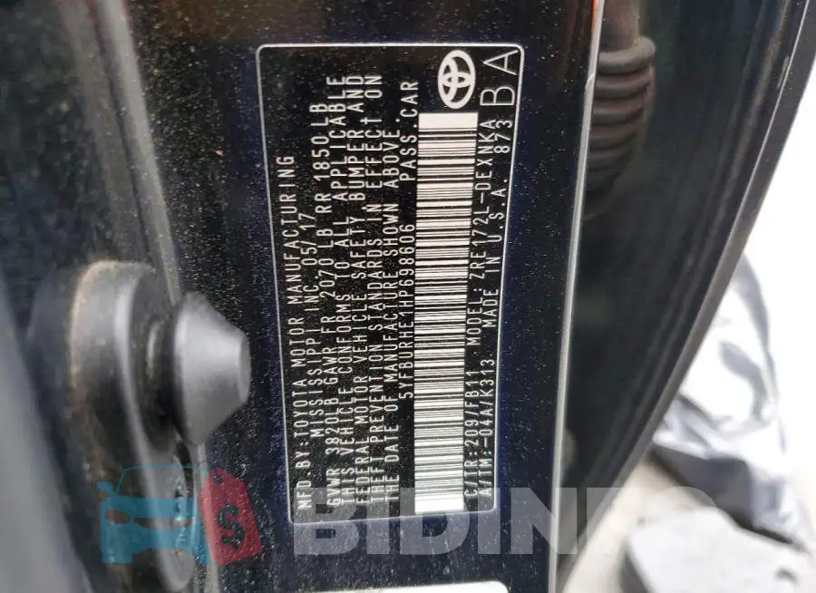 5YFBURHE1HP698606 Photo# 12