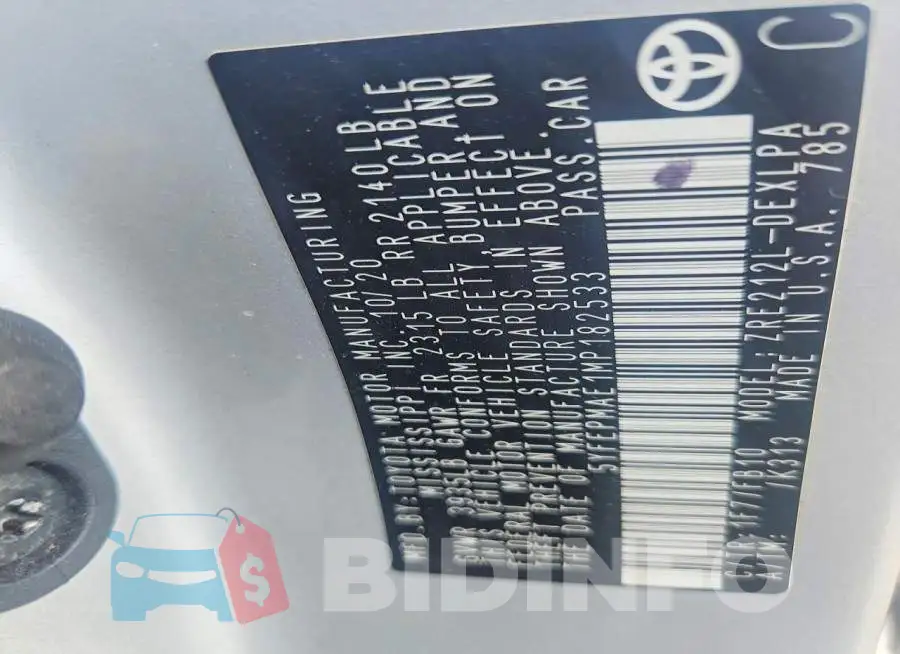 5YFEPMAE1MP182533 Photo# 13