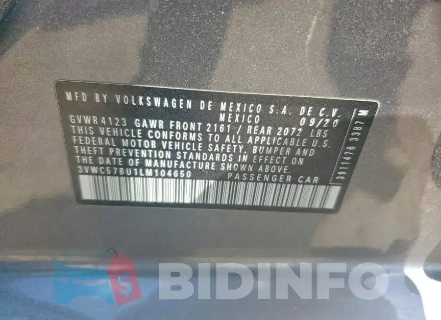 3VWC57BU1LM104650 Photo# 12