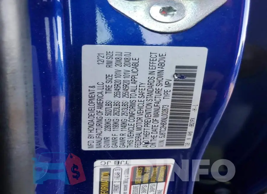 5J8TC2H8XNL002873 Photo# 12