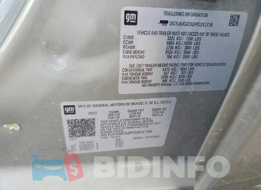3GTUUGED2PG251716 Photo# 13