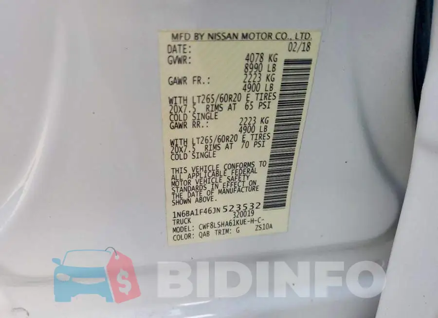 1N6BA1F46JN523532 Photo# 12