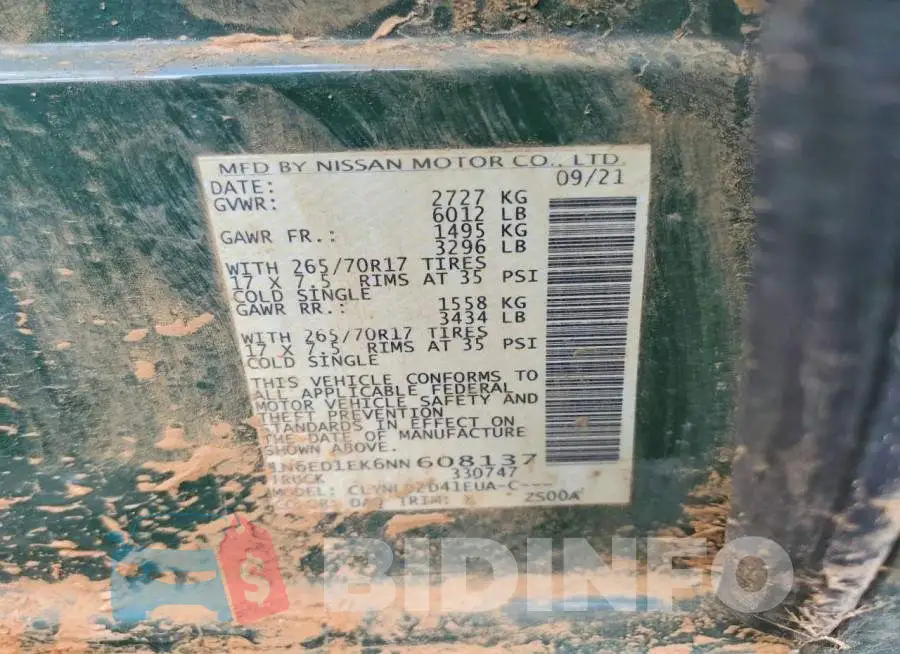 1N6ED1EK6NN608137 Photo# 13