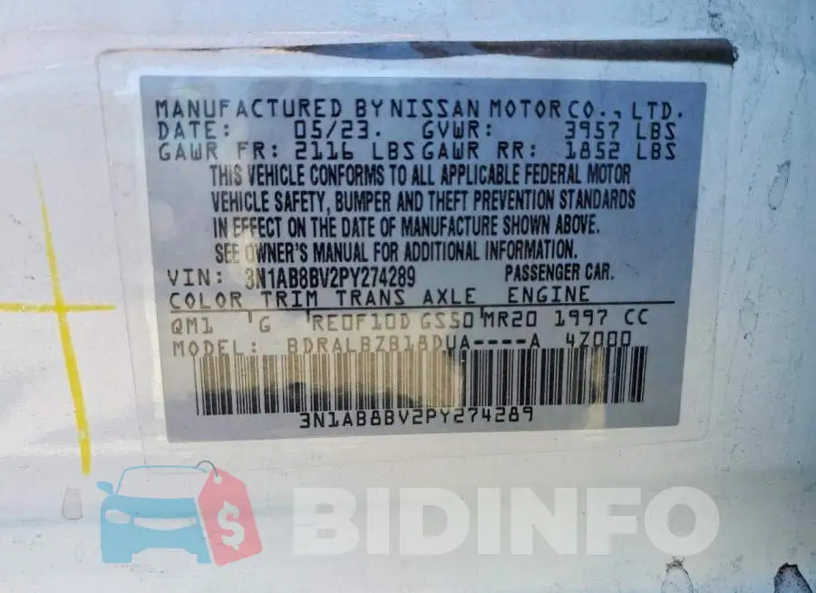 3N1AB8BV2PY274289 Photo# 13