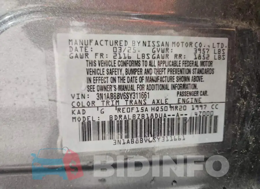 3N1AB8BV6SY311661 Photo# 12