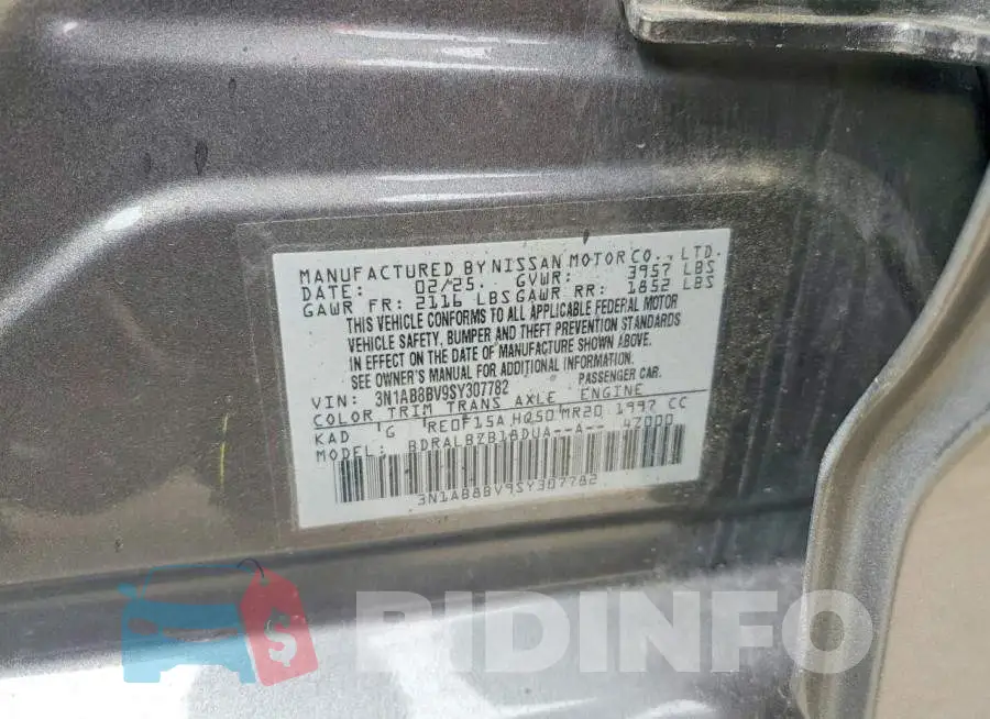 3N1AB8BV9SY307782 Photo# 12