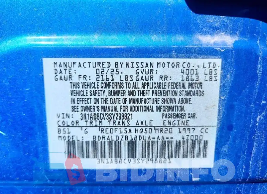 3N1AB8CV3SY298821 Photo# 12