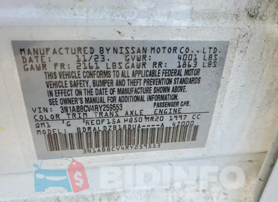 3N1AB8CV4RY259553 Photo# 12