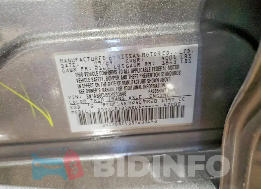 3N1AB8CV5SY230648 Photo# 13