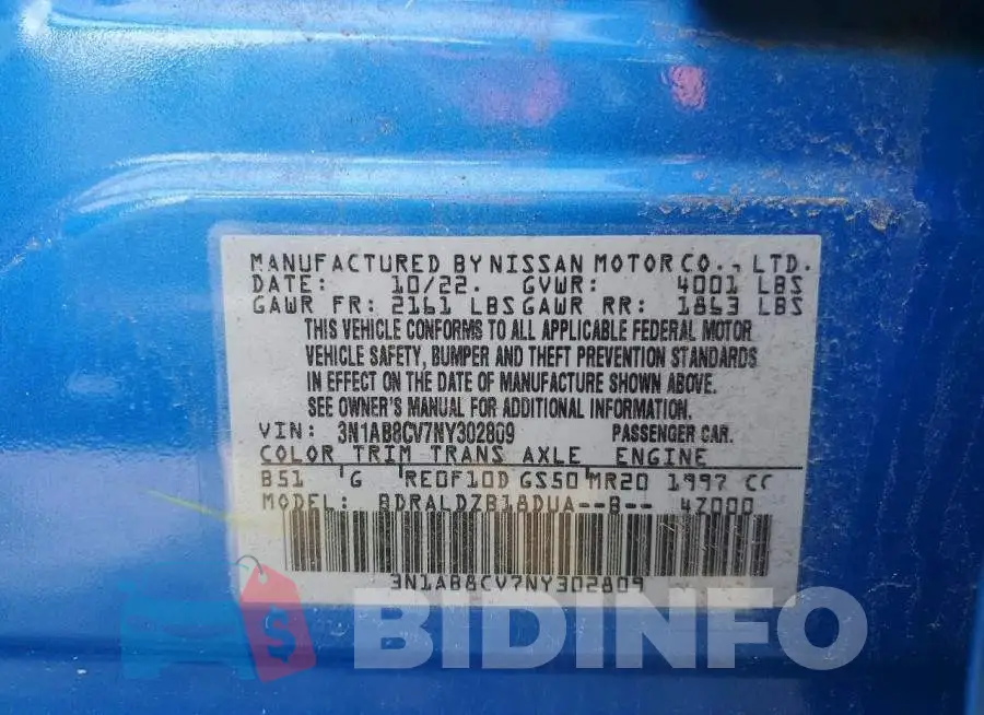 3N1AB8CV7NY302809 Photo# 13