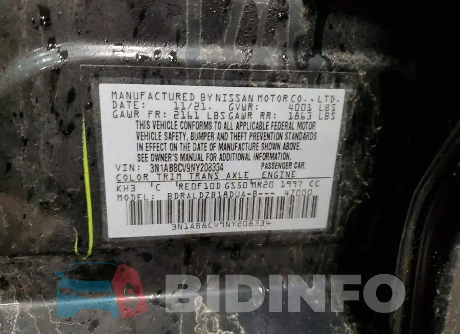 3N1AB8CV9NY208334 Photo# 12