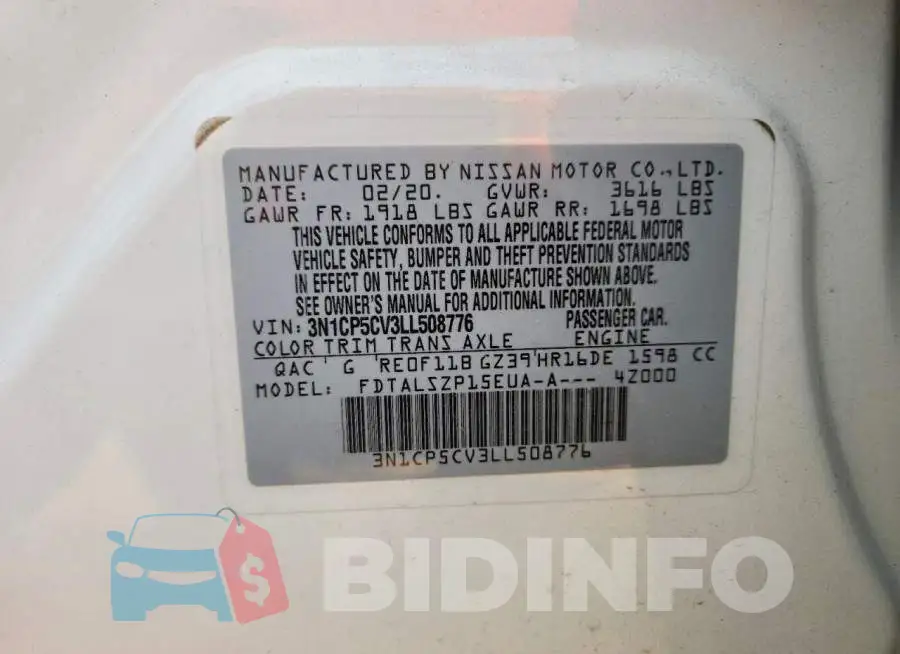 3N1CP5CV3LL508776 Photo# 13