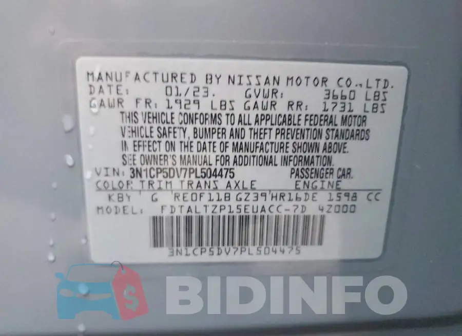 3N1CP5DV7PL504475 Photo# 13