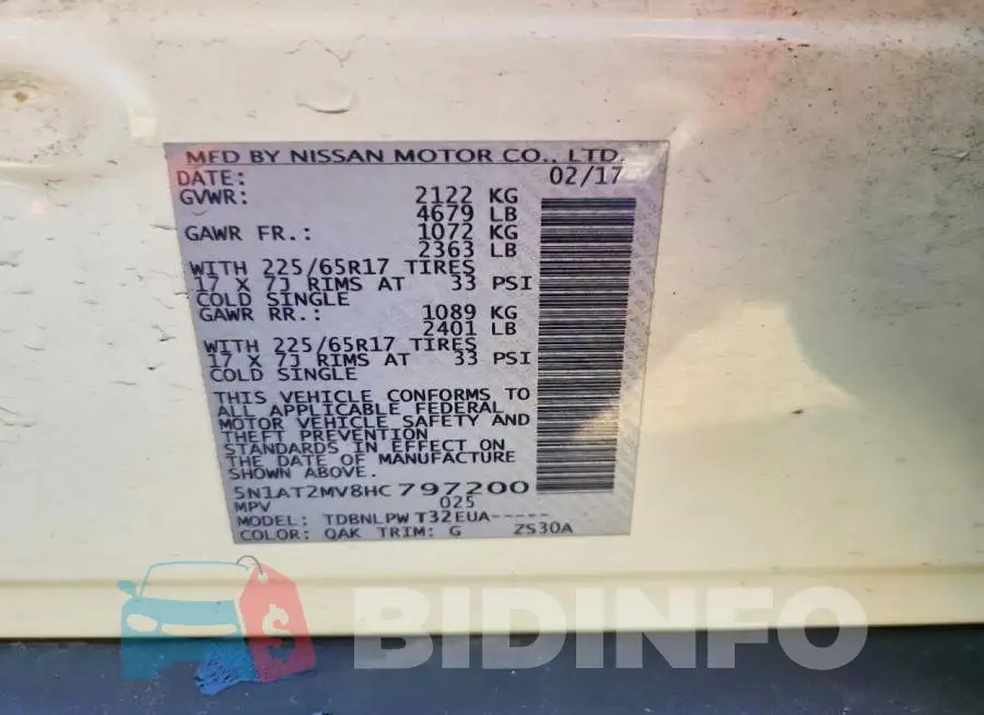 5N1AT2MV8HC797200 Photo# 13