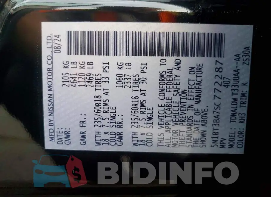 5N1BT3BA7SC772287 Photo# 13