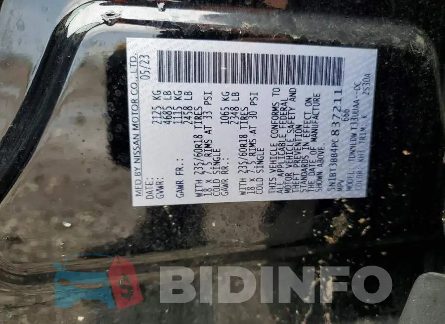 5N1BT3BB4PC837211 Photo# 13