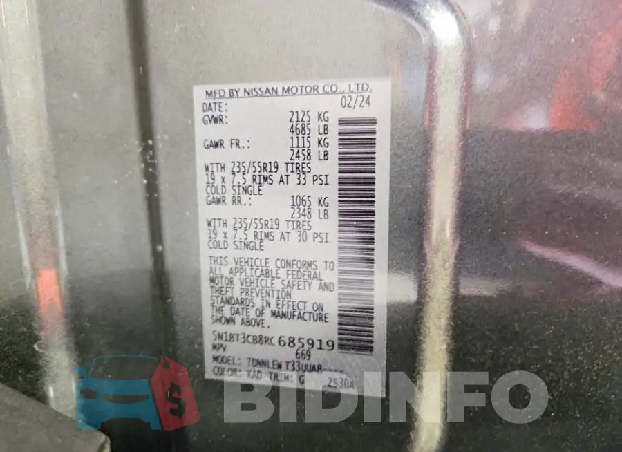 5N1BT3CB8RC685919 Photo# 14