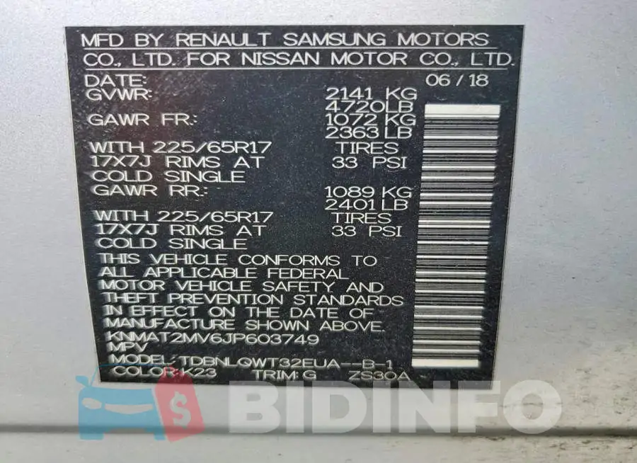 KNMAT2MV6JP603749 Photo# 14
