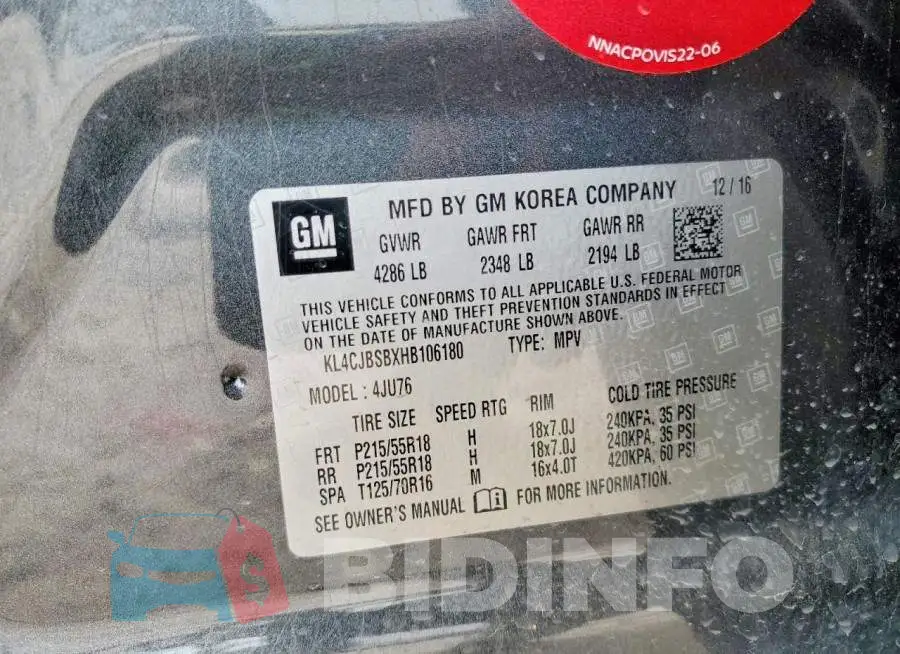 KL4CJBSBXHB106180 Photo# 12