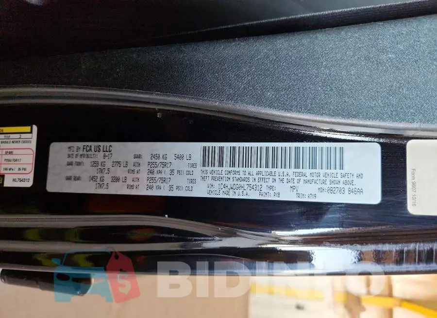 1C4HJWDG0HL754312 Photo# 13