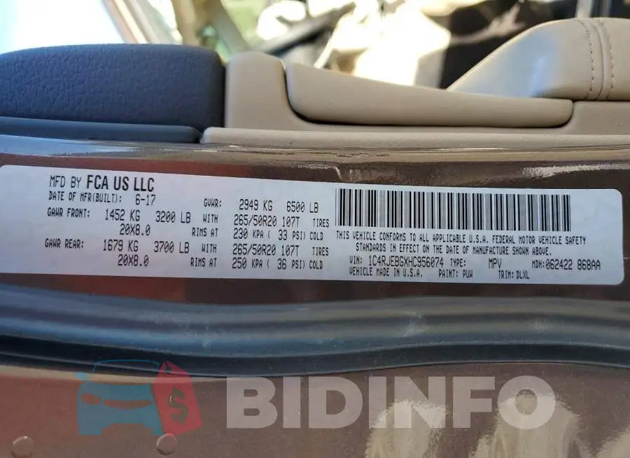 1C4RJEBGXHC956074 Photo# 14