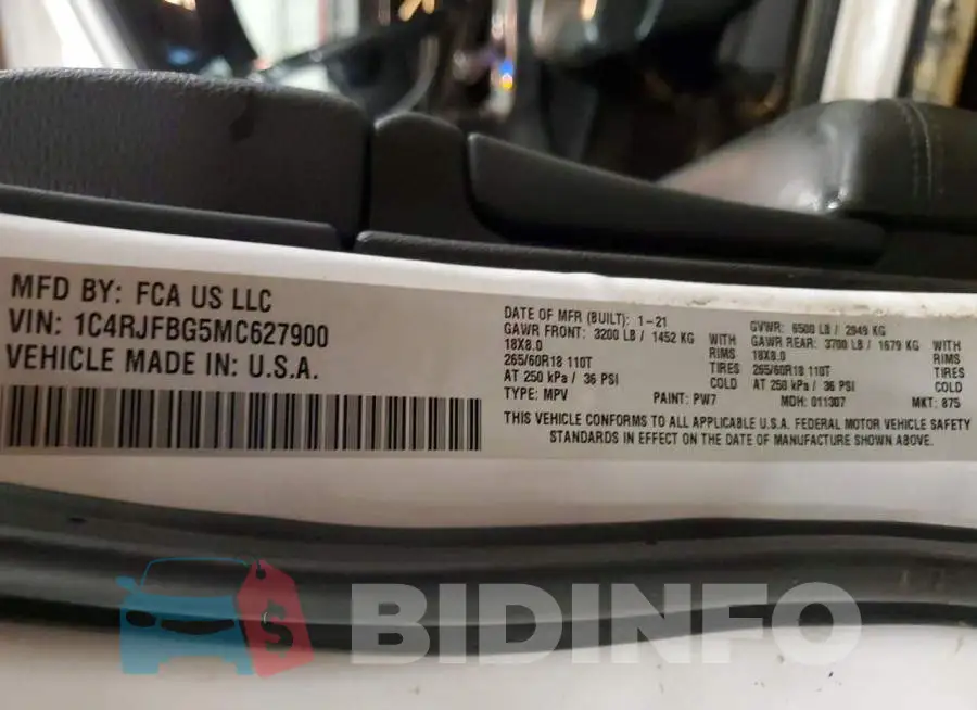 1C4RJFBG5MC627900 Photo# 13