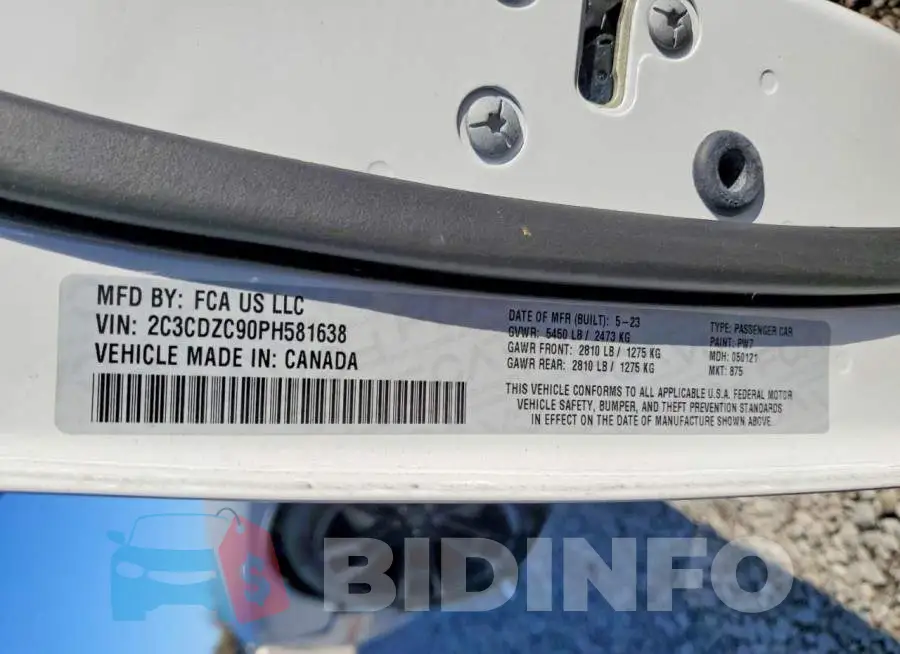 2C3CDZC90PH581638 Photo# 12