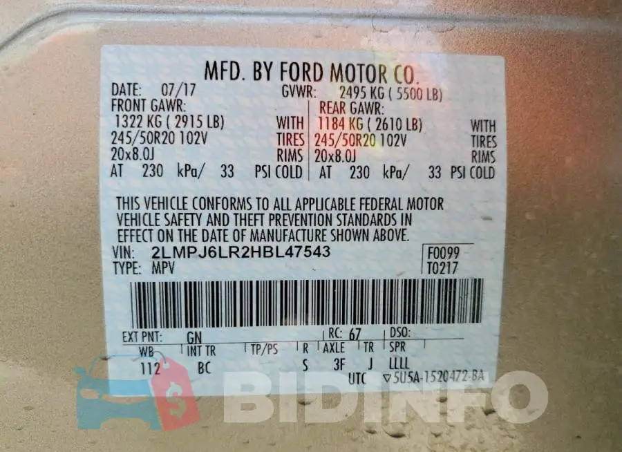 2LMPJ6LR2HBL47543 Photo# 13