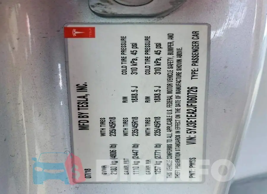 5YJ3E1EA2JF060726 Photo# 13