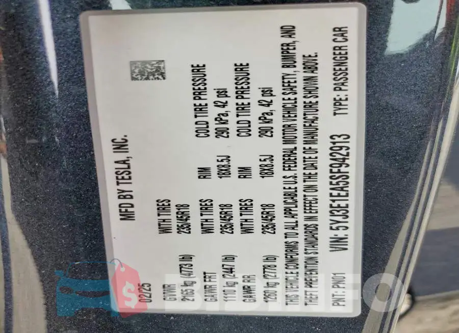 5YJ3E1EA5SF942913 Photo# 13