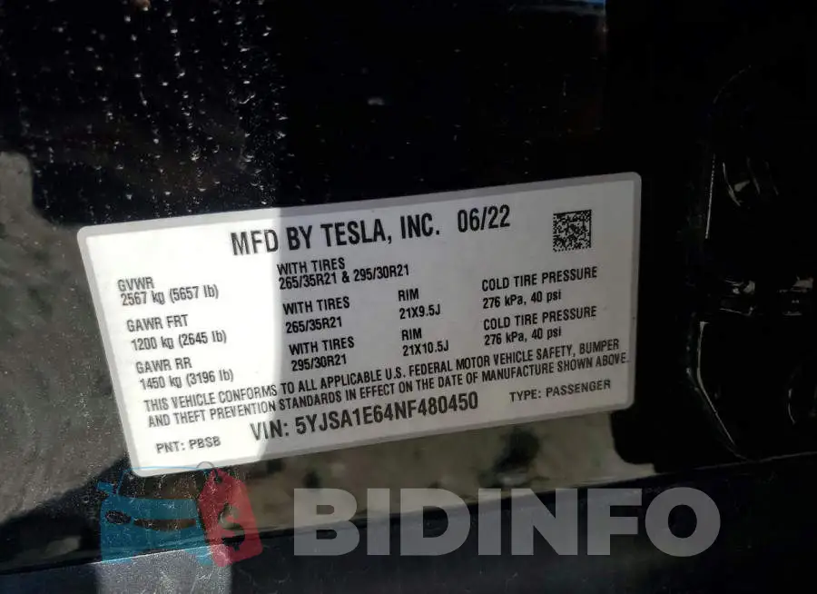 5YJSA1E64NF480450 Photo# 12