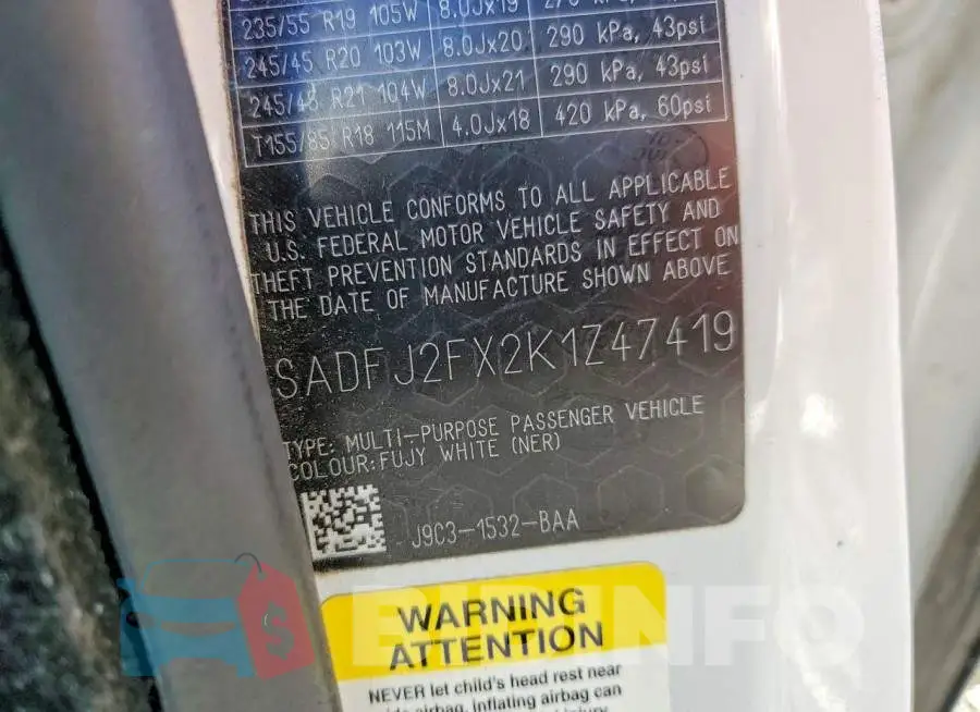 SADFJ2FX2K1Z47419 Photo# 13