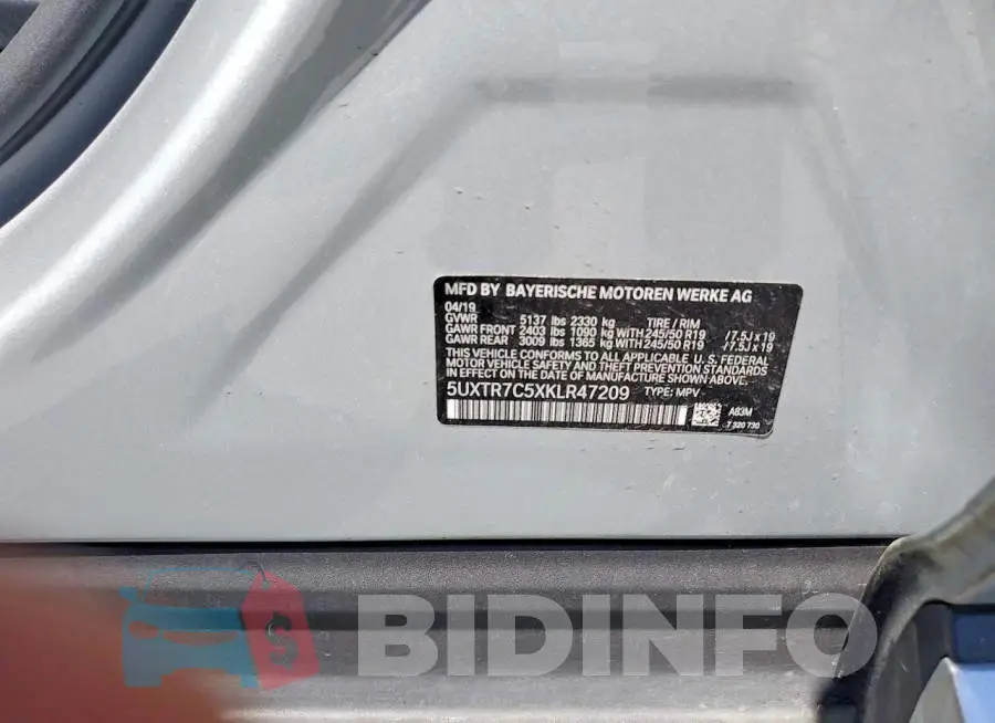5UXTR7C5XKLR47209 Photo# 14