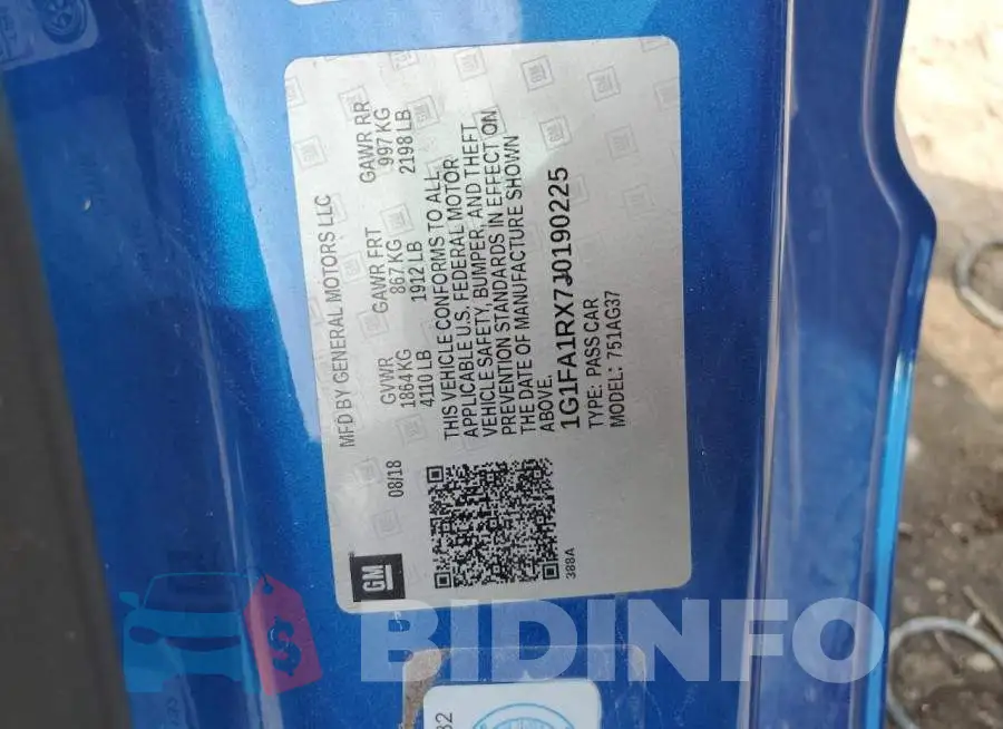 1G1FA1RX7J0190225 Photo# 12