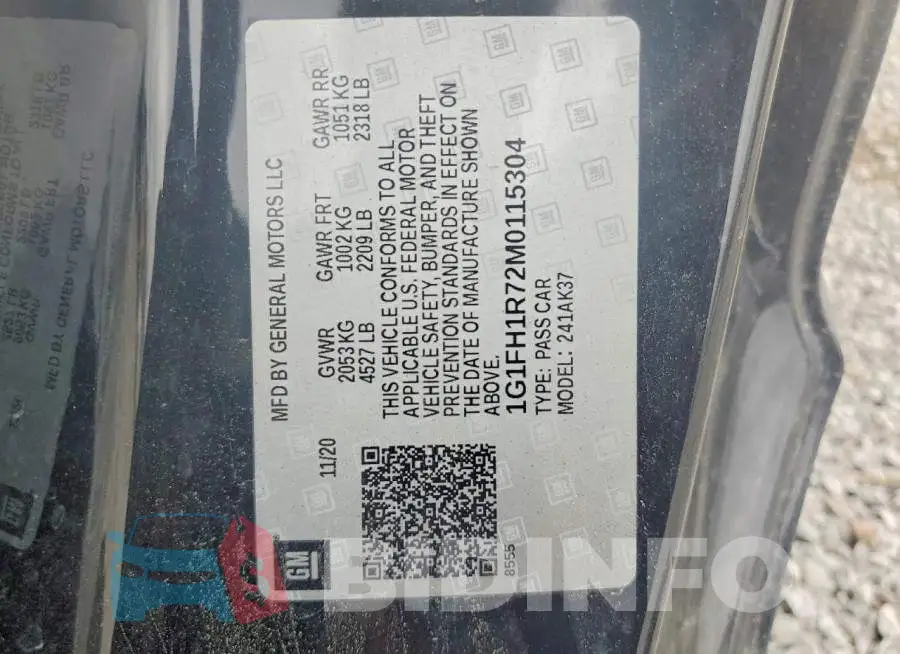 1G1FH1R72M0115304 Photo# 12