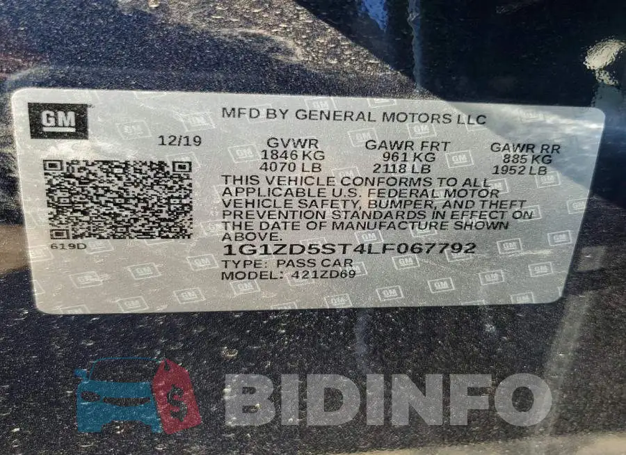 1G1ZD5ST4LF067792 Photo# 13