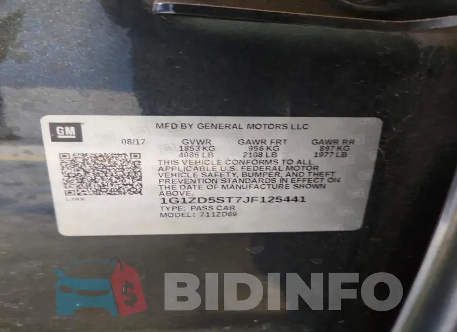 1G1ZD5ST7JF125441 Photo# 12