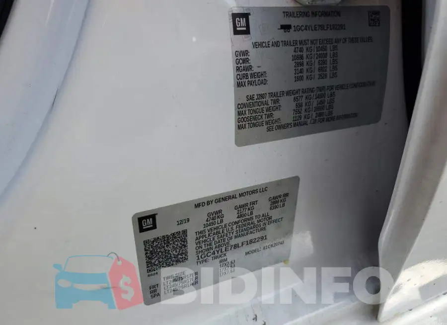 1GC4YLE78LF182291 Photo# 12