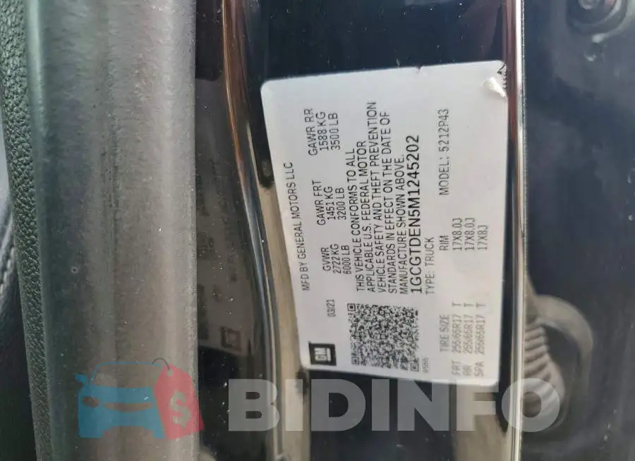 1GCGTDEN5M1245202 Photo# 12