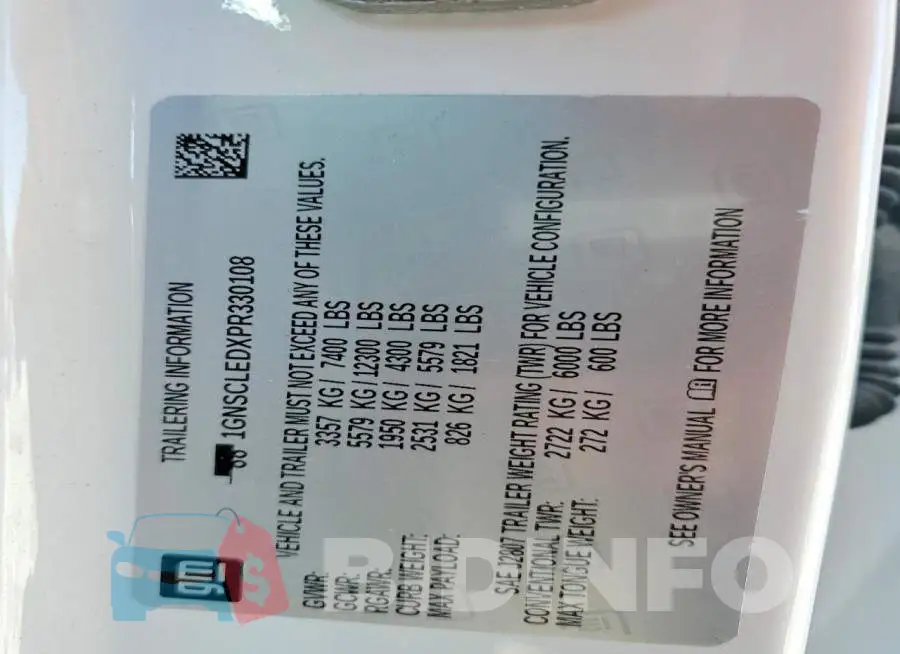 1GNSCLEDXPR330108 Photo# 14