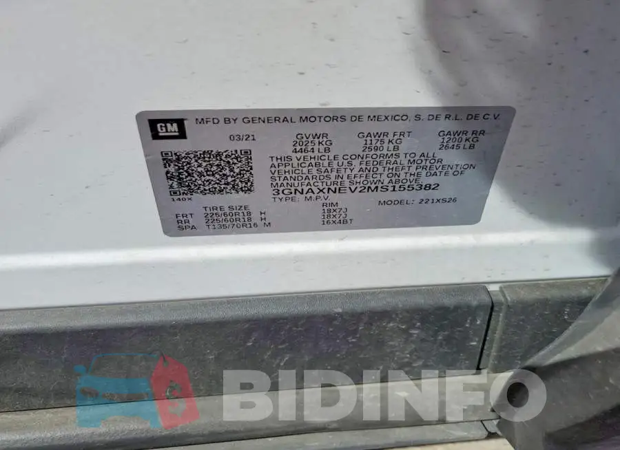 3GNAXNEV2MS155382 Photo# 13