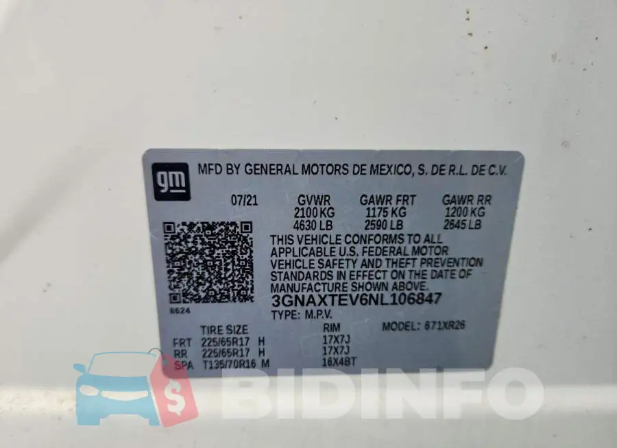 3GNAXTEV6NL106847 Photo# 12