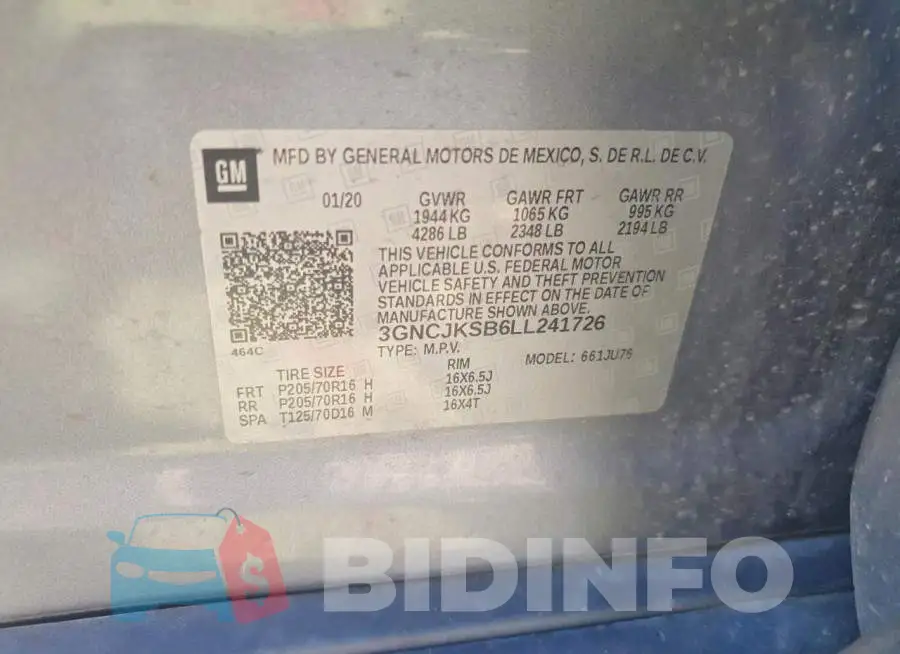 3GNCJKSB6LL241726 Photo# 14