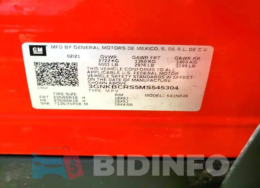 3GNKBCRS5MS545304 Photo# 13