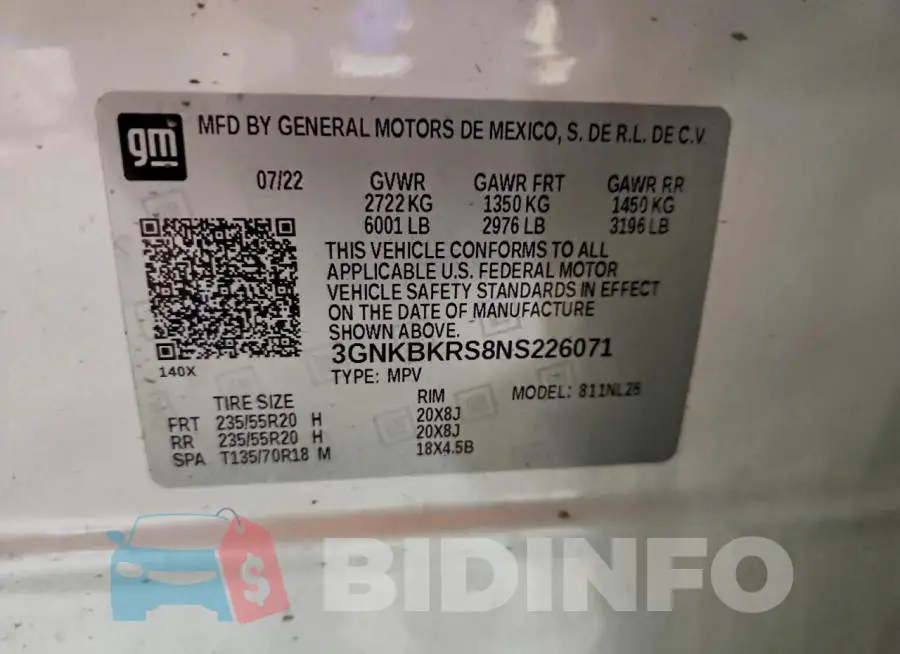 3GNKBKRS8NS226071 Photo# 12