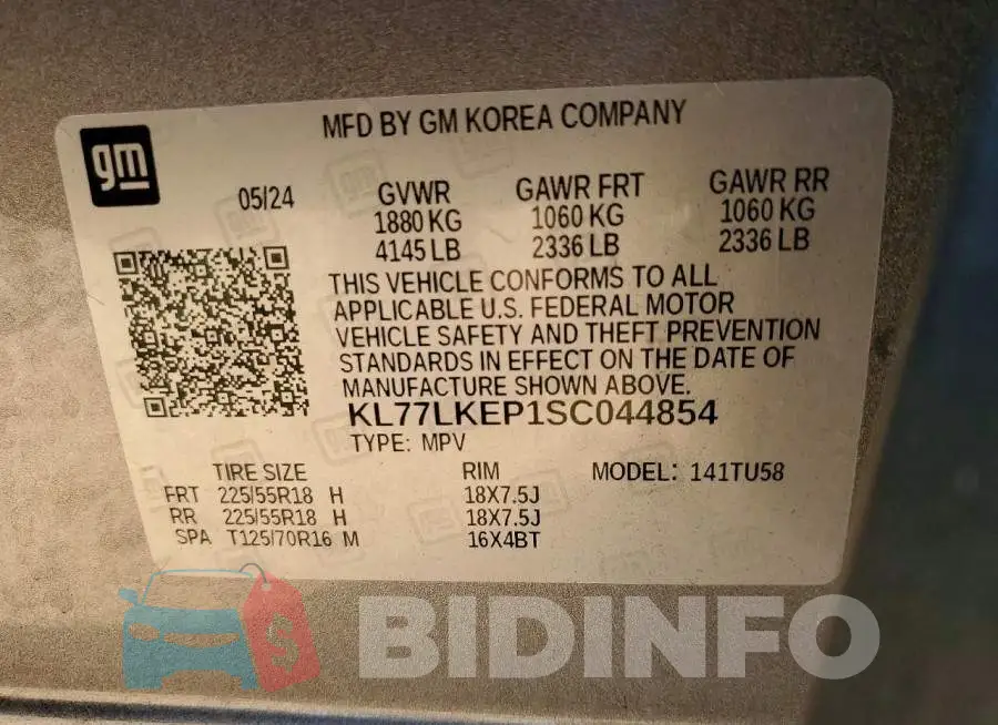 KL77LKEP1SC044854 Photo# 14