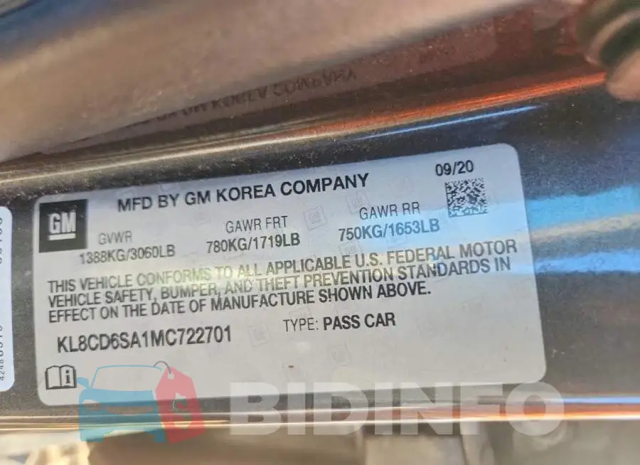 KL8CD6SA1MC722701 Photo# 12