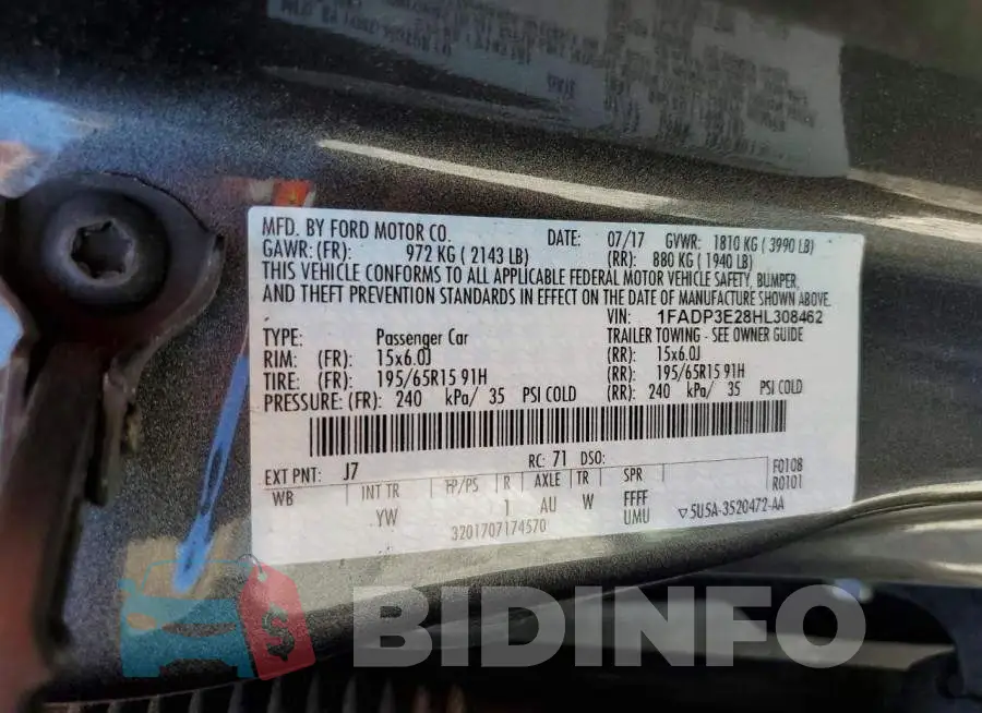 1FADP3E28HL308462 Photo# 12